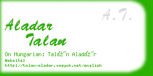 aladar talan business card